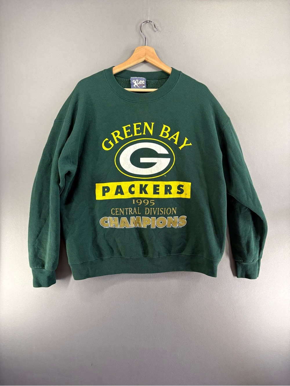 Vintage 90s Lee Green Bay Packers Crewneck Sweatshirt Large Made in USA NFL